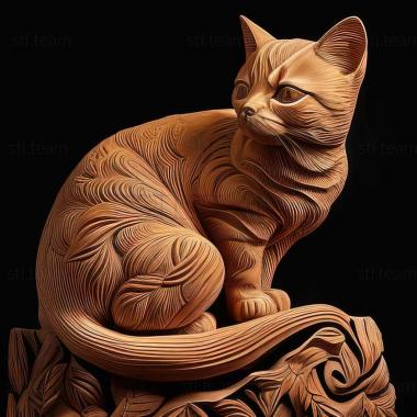 3D model Brazilian Shorthair cat (STL)